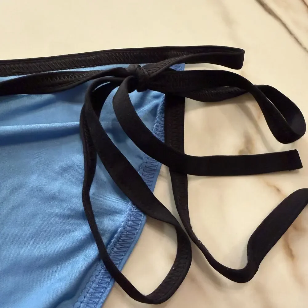 NEW N2N Bodywear Mens Fiji Side Tie Bikini Color Blue Size Large